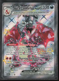 Pokemon TCG Charizard EX Shiny Holo Scarlet & Violet Promo Card 074 - Image 1
