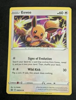 Eevee SWSH118 Pokemon Black Star Promo NM 2021 Card TCG - Image 1