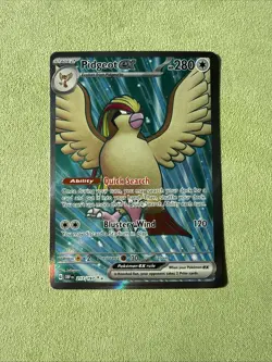 Pidgeot ex 217/197 Obsidian Flames Full Art FA Ultra Rare Pokemon TCG Card NM - Image 1