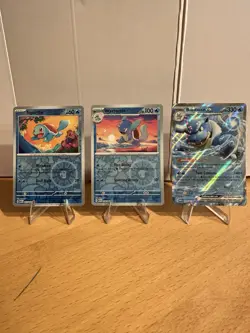 Pokemon SV 151 Squirtle Wartortle Blastoise EX 2023 Set Lot of 3 Cards English - Image 1