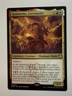 Quintorius, Loremaster Commander: Secrets of Strixhaven Magic: The Gathering NM - Image 1