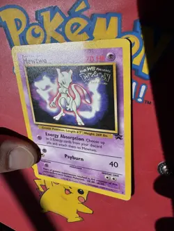 Mewtwo Black Star Promo #3 1999 Kids WB Presents Pokemon The First Movie Card - Image 1