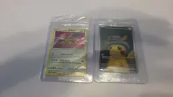 Pokemon pikachu van gogh grey felt hat & sealed special delivery bidoof sealed - Image 1