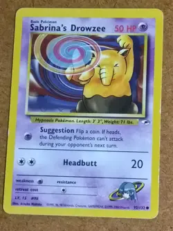Sabrina's Drowzee 92/132 Common Gym Heroes Pokemon Unlimited Lightly Played - Image 1