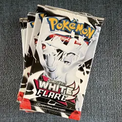Pokemon Scarlet & Violet White Flare Booster Packs Lot of 5 English Reshiram - Image 3