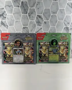 Pokemon TCG Ascended Heroes (Erika & Larry 2 Blister Pack Promo & Coin 2 total) - Image 1