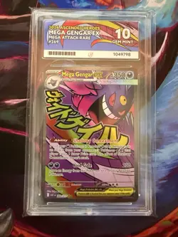 Pokemon TCG Mega Gengar EX 269/217 Ascended Heroes Mega Attack Rare Holo Ace 10 - Image 1