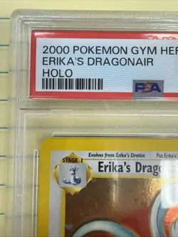 2000 POKEMON GYM HEROES HOLO #4 ERIKA'S DRAGONAIR PSA 8 - Image 2