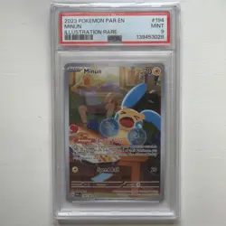 Pokemon TCG Minun IR Paradox Rift 194/182 PSA 9 - Image 1