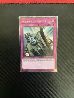 Yu-Gi-Oh! Solemn Judgment RA02-EN075 Quarter Century Secret Rare 1st Ed NM - Image 1
