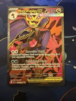 Pokemon Mega Dragalge ex 104/086 Me04 Chaos Rising Holo Ultra Rare Full Art Card - Image 1