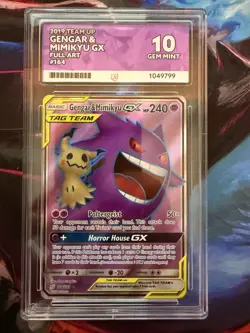 Pokemon 2019 - Team Up Gengar & Mimikyu Tag Team GX Full Art - 164/181 - ACE 10 - Image 1