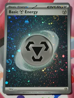 Basic Energy Steel (Cosmos Holo) x3 Swirls - S & V 151 - Pokemon TCG - Image 1