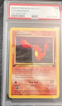 2000 POKEMON ROCKET 1ST EDITION #50 CHARMANDER PSA 5 - Image 1