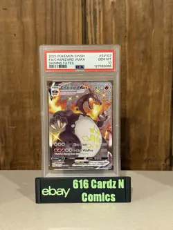 Pokemon TCG Charizard VMAX Holo PSA 10 Shining Fates SV107/SV122 - Image 1