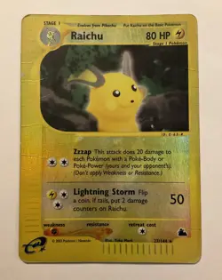 Raichu 27/144 (e-Reader) Yuka Morii Reverse Holo Skyridge 2003 Pokemon - Image 1