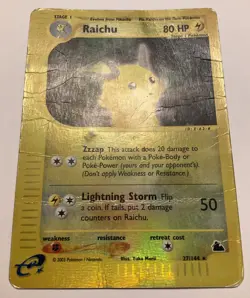 Raichu 27/144 (e-Reader) Yuka Morii Reverse Holo Skyridge 2003 Pokemon - Image 4