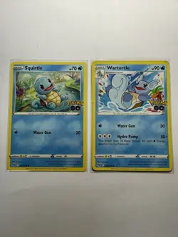 Pokemon TCG Squirtle Pokemon Go 015/078 & Wartortle 016/078 - Image 1