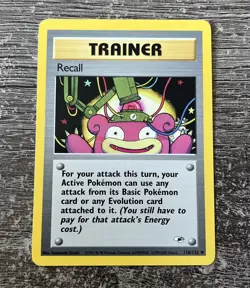 Recall 116/132 Gym Heroes NM Uncommon WOTC Pokemon TCG Vintage Single - Image 1