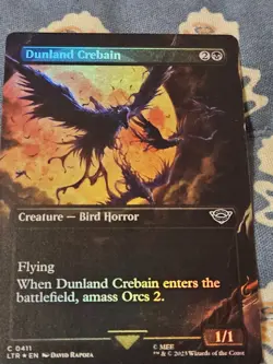 Dunland Crebain #0411 Borderless MTG Magic - Image 2