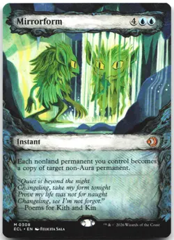 Mirrorform (Showcase) 308 Mythic Lorwyn Eclipsed Magic: The Gathering Near Mint - Image 1