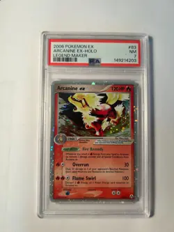 2006 Pokemon EX Legend Maker Arcanine Holo #83/92 PSA 7 - Image 1