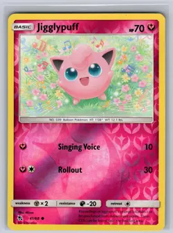 Jigglypuff 41/68 Reverse Holo Common Hidden Fates Pokemon NM - LP - Image 1