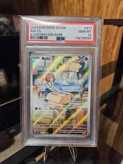 2023 POKEMON SVI EN-SCARLET & VIOLET ILLUSTRATION RARE RALTS PSA 10 - Image 1