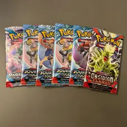 Pokemon TCG: Journey Together/Obsidian/Paradox Booster Pack Lot 6x New Sealed - Image 1
