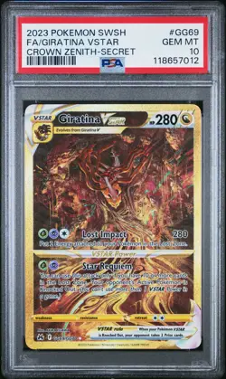 2023 POKEMON SWORD & SHIELD CROWN ZENITH SECRET FULL ART/GIRATINA VSTAR PSA 10 - Image 1