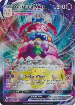 Alcremie VMAX 023/073 Holo VMAX Rare Champion's Path Pokemon NM - Image 1