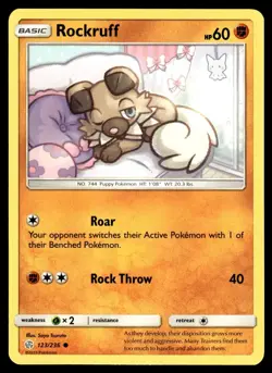 Rockruff 123/236 Common Cosmic Eclipse Pokemon NM/M - Image 1