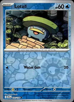 Lotad 035/159 Common Journey Together Pokemon Reverse Holo Near Mint - Image 1