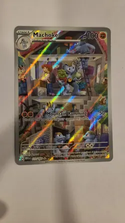 Pokemon TCG Machoke Scarlet & Violet 151 Illustration Rare 177/165 NM Condition - Image 1