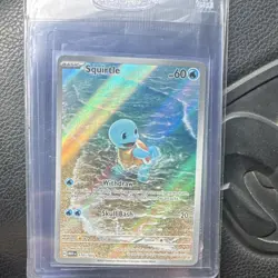 Pokemon Squirtle 170/165 Scarlet & Violet 151 Illustration Rare Holo 60 HP 2023 - Image 1
