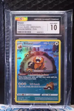 Pokemon Bibarel CGC 10 Crown Zenith Galarian Gallery GG25/GG70 Holo - Image 1