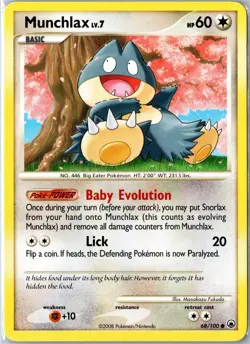 Pokemon Card - Munchlax 68/100 Majestic Dawn Common Moderately Played - Image 1