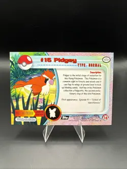 Pidgey #16 - Pokemon Topps - Black Logo Rainbow Foil VLP - Image 4