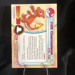 Topps #05 Charmeleon Pokemon - Non-Holo - Red Logo NM - Image 2