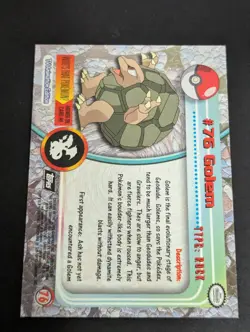 Golem #75 Topps TV NM Pokemon Series 1 Black Logo - Image 2