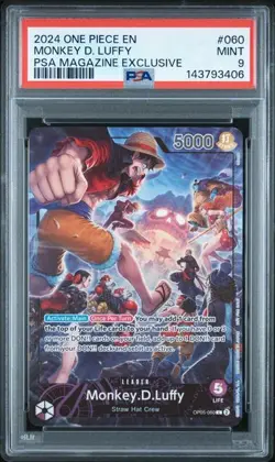 2024 One Piece Monkey D. Luffy PSA Exclusive PSA 9 with graded Magainze PSA 9.4 - Image 1