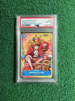 Monkey.D.Luffy (Convention Promo 2024) P-043 One Piece Promo Cards PSA 10 Gem MT - Image 1