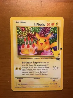Celebrations Birthday Pikachu Promo Holo Card #25 - Image 1