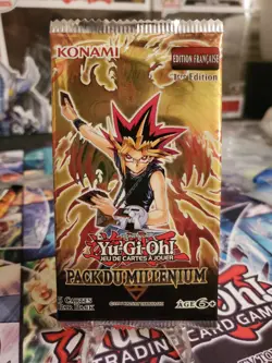 Yugioh Millennium Pack 1st Edition French Sealed 5 Card Pack - Image 1