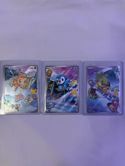 Pokemon TCG First Partner Holo Lot Chimchar Piplup Turtwig 3 Cards - Image 1