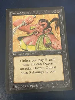 Hasran Ogress Arabian Nights Mtg Trading Card LP - Image 1