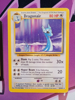 Dragonair 18/102 Rare Base Set Unlimited LP Pokemon TCG Vintage Pokemon Card - Image 2