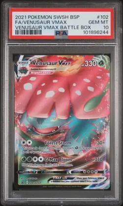 Venusaur VMAX SWSH102 SWSH: Sword & Shield Promo Cards Holo PSA 10 - Image 1