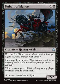 [MTG] Knight of Malice (0608) (FDN) LP-HP - Image 1