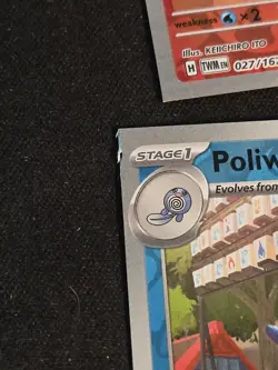 Pokemon Twilight Masquerade Poliwhirl + Ninetales Square Cut Error - Image 3
